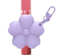 Genérico Lip Balm Holder - Portable Flower Shape Silicone Makeup Clip | Protective Sleeve Pocket Keychain Hanger | For Decoration Beauty Bag Make-up Storage Women Girls Female
