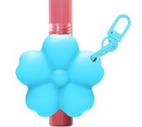 Genérico Lip Balm Holder - Portable Flower Shape Silicone Makeup Clip | Protective Sleeve Pocket Keychain Hanger | For Decoration Beauty Bag Make-up Storage Women Girls Female