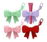 Genérico Lipstick Holder Keychain, Silicone Lip Balm Keyring, Anti Lost Cosmetic Bag Charm Design, 2.8x2.36 inches Makeup Carry Clip Accessory, Travel Friendly Storage Tool, Women Girls Gift Item