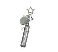 Genérico Lipstick Holder Stainless, Lipstick Holder Keychain, Chic Lip Gloss Holder with Mirror, Small Bling Crystal Lipsticks Storage Bag Key Chain, for Purse, Keychain Lip gloss (1 pcs-A)