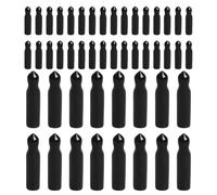 Genérico Liquor Bottle Pourer Covers, Spout Cover, Dustproof Cap, Kitchen Gadgets, Tight Sealing, Leak-Proof Design, (5.49cm/2.16inches) Black, 48-Piece Set, For Olive Oil & Liquor
