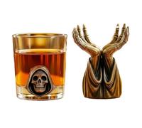 Genérico Liquor Rack - Gothic Skeletal Hand Whiskey Cup Rack, Countertop Alcohol Holder, Stable Base Bottom, Thematic Bottle Display, Home Bar Beverage Organizer, Ideal for Drinking Use