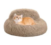 Generico Lit Donut Chien - Coussin Rond Confortable Avec Bord | Surélevé Antidérapant Repos Nuit, Détente Tapis Moelleux Douillet Zone Jeu Chambre Couchage Animaux Compagnons Maison Intérieur