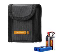 Genérico Lithium Battery Bag, Flame Retardant Safety Protector, 8.7x7x4.2cm/3.43x2.76x1.65 Inches High-Temperature Fireproof Guard for Drone Accessories, Battery Storage Case