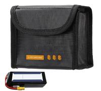 Genérico Lithium Battery Safe Bag, Flame Retardant Storage Pouch, 3.54x3.15x2.44 Inches, 4.33x3.5x2.48in High-Temperature Fireproof Safety Protector for Drone Accessories (Gray)