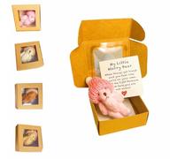 Genérico Little Bear In Box,Handmade Mini Plush Bear In Box,Inspirational Worry Bear with Message Card,Thoughtful Desk Accessories,Heartwarming Gift For Birthdays,Holidays,Anniversaries (Pink)