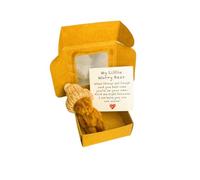 Genérico Little Bear in Box, Handmade Mini Plush Bear in Box with Inspirational Card, Thoughtful Gift for Sympathy, Valentine's Day, Father's Day, Mother's Day and Christmas. (1PCS-A)