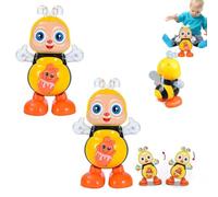 Genérico Little Bees Plim Toy, Dancing Bee Toy with Music & LED Lights, Crawling Toys for Babies & Toddlers, Body Twist | Eyes Can Move, Preschool Learning Sensory Toys (C#2-2 PCS)