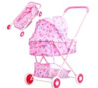 Genérico Little Doll Pram Realistic Folding Toy Pushchair Accessories