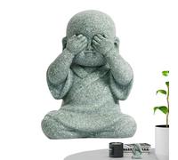 Genérico Little Monk - Pro | Zen Buddha - Statuette De Petit Moine Bouddha En Résine Pour Décoration De Maison Et Bureau | Figura De Monje Zen | Statua | 2026 Pro | Cute | Grey
