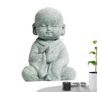 Genérico Little Monk - Pro | Zen Buddha - Statuette De Petit Moine Bouddha En Résine Pour Décoration De Maison Et Bureau | Figura De Monje Zen | Statua | 2026 Pro | Cute | Grey