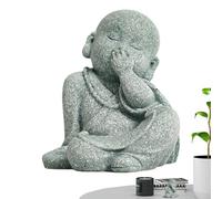 Genérico Little Monk - Pro | Zen Buddha - Statuette De Petit Moine Bouddha En Résine Pour Décoration De Maison Et Bureau | Figura De Monje Zen | Statua | 2026 Pro | Cute | Grey