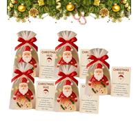 Genérico Little Pocket Christmas Hug, Cute Santa Claus Mini Charm Ornaments,Christmas Pocket Hug Gifts with Encouragement Cards, Xmas Keepsake for Family & Friend (5Pcs)