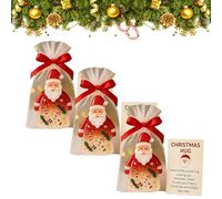 Genérico Little Pocket Christmas Hug, Cute Santa Claus Mini Charm Ornaments,Christmas Pocket Hug Gifts with Encouragement Cards, Xmas Keepsake for Family & Friend (3Pcs)