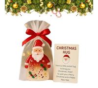 Genérico Little Pocket Christmas Hug, Cute Santa Claus Mini Charm Ornaments,Christmas Pocket Hug Gifts with Encouragement Cards, Xmas Keepsake for Family & Friend (1Pcs)