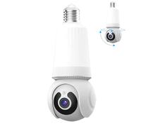 Genérico Livelyto Bulb Camera, Livelyto Security Camera, 4MP Light Bulb Security Camera, 2.4G Wireless Night Vision Two-Way Audio Outdoor Light Bulbs Cameras, for Securitys Porch Lights (1pcs)