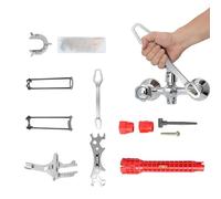 Genérico Llave de Grifo 9 Piezas Universal Multifuncional Antióxido | Juego de Llaves Mantenimiento de para Fontanero para cocina, baño, sótano, lavadero, taller, restaurante, casa