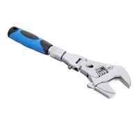 Genérico Llave Inglesa Ajustable de Trinquete Reversible con Cabeza Giratoria y Mango Extensible para Servicio Mecánico y Reparaciones de Automóvil, Acero Cromo Vanadio