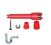 Genérico Llave Para - 8 En 1 Con Cabezales Reemplazables | Herramienta Para Llave Y Grifo Bajo Fregadero,Para Hogar, Baño, Cocina, Restaurante, Interior, Fontanero Y