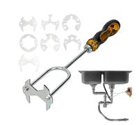 Genérico Llave para Fregadero y Grifo,Llave Multiusos De Acero Para Cocina Y Baño | Para Instalar Y Desmontar Grifería | Para Reparación, Fontanería E Instalación En El Hogar