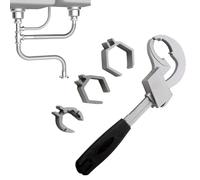 Generico Llave para lavabo, llave ajustable para tubos | Herramienta para grifo bajo el lavabo, para espacios estrechos tubos cocina casa hotel dormitorio apartamento