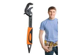 Generico Llave universal | Pie de con mango antideslizante seguro, con punta para tuercas y tornillos, para casa, baño, cocina, garaje, reparación de coches, talleres y motocicletas