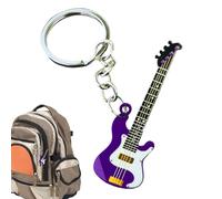 Genérico Llavero - 6.6x2.3cm 20g Mochila De Acero Inoxidable Decoración Colgante De Llave De, Llaveros De Música De, Llavero De Instrumento Mini, Regalo De Jugadores De Guitar