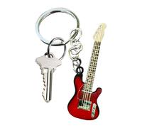 Genérico Llavero - 6.6x2.3cm 20g Mochila De Acero Inoxidable Decoración Colgante De Llave De, Llaveros De Música De, Llavero De Instrumento Mini, Regalo De Jugadores De Guitar
