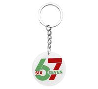 Genérico Llavero 67, Con Accesorio De Expresiones Divertidas, 10 Cm, Llaveros De Meme 6-7, Colgante De De Meme De Six Seven Internet, Material Ligero, Para Adultos, Adolescentes, Amigos, Mochil