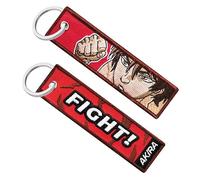 Genérico Llavero Anime Baki Fight, Llavero Moto, Coche, Mochila, Llaves, Llavero para Moteros, Llavero Original de Tela Manga