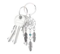 Genérico Llavero bohemio - colgante decorativo hecho a mano, colgante de plumas, accesorio de bolso único, llaves, mochilas, monederos, viajes/Uso personal Festival Celebración Idea de r