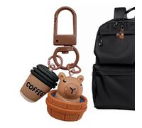 Genérico Llavero Capibara | Bonito con gancho metálico portátil | Llavero De Capibara Animal Divertido | Para Niños, Niñas Y Adultos, Llaves De Coche, Mochilas, Cámaras, Bolsos Y Teléfonos Móviles