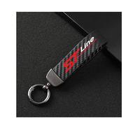 Genérico Llavero Coche para Ford ST Line, Microfiber Cuero con Articulación Giratoria de 360°,Anillo en D Antipérdida