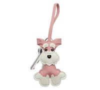 Genérico Llavero Colgante De Perro Colgante Adorable Realista Coleccionable | Colgante Llavero De Perro En Cuero PU Para Mujeres Hombres Niños Adultos Amantes De Animales Escuela Viaje Trayectos Bolso
