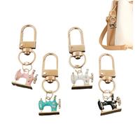 Genérico Llavero Colgante - Portallaves Vintage De Máquina De Coser Para Bolsos,4 Piezas Llaveros De Colgante, Accesorios De Mochila De Para Jóvenes Mujeres Niños Niñas Familia