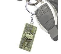 Generico Llavero con billetes de un dólar, llavero con billetes de un dólar | Colgante llave coche,Llavero, llavero, mochila, colgante bolso, colgante llave para mujer u, B, riferimento alla