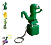 Genérico Llavero Con Botón De Lagarto, Llavero Con Sonido De Lagarto, Llaveros Recargables Con Croar De Rana, Con Croar De Rana, Teclado De Pato, Divertido Para Aliviar El Estrés (1 unidad-a)