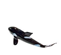 Genérico Llavero con dije de delfín orca de vidrio fácil de usar, decoración hecha a mano, regalo para días festivos, cumpleaños, decoración artística de animales marinos en vidrio