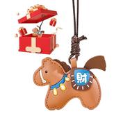 Genérico Llavero Con Dije | Piel Artificial De La Buena Suerte,Colgante De Llavero De Caballo De La Suerte Del Año Lunar | Para Novia, Familia, Parejas, Hermanas, Mochila, Bolso Y De Teléfono