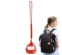 Generico Llavero con forma de gato de la suerte, cascabel chino de la suerte, colgante decorativo de campana | Simpático colgante con forma de animal, símbolo de buena suerte y para la decoración de