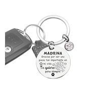 Genérico Llavero con Gracias - Colgante Con Diseño Inspirado En España,Charm Bolso Agradecimiento Día Madre Acero Inoxidable - Para Mamá Abuelo Abuela Hijo Hija Cumpleaños Acción De Gracias