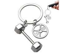 Genérico Llavero con mancuernas,Llavero con mancuernas - Colgante de bolsa con de aleación de zinc con placa de peso Kettlebell, de entrenador físico para amantes del fitness, mujeres y