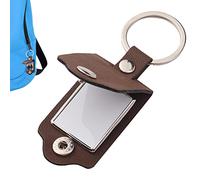 Generico Llavero con Marco - Llavero con portafotos de Piel sintética - Atractivo Llavero con Foto de Bricolaje para Familia, Amigo, Chicos, Chicas, marrón, riferimento Alla descrizione, Consulte