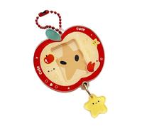 Generico Llavero con marco para fotos - de portátiles - Soporte para insertar fotos | Para viajes diarios, desplazamientos, fiestas, conciertos, festivales, tarjetas de ídolos, Media Manzana Star