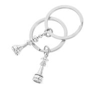 Genérico Llavero Creativo de Ajedrez Rey y Reina de Metal Duradero, Juego de Llaveros para Hombres y Mujeres, Obsequio Original para Aficionados al Ajedrez y Uso Diario