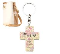 Generico Llavero cristiano - Llavero con versículo bíblico de madera, llavero religioso de Jesús para hombre, mujer, mochila, cartera, bolso, equipaje, coche, escuela, oficina, Pascua, iglesia