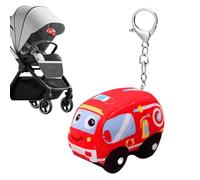 Genérico Llavero De Animal De Peluche | Camion de Bomberos de Peluche Juguete Educativo,Juguetes Educativos Para Bolso Monedero Mochila Niños Dormitorio Casa Exteriores Decoración Infantil