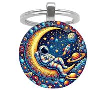 Genérico Llavero de astronauta con luna - bolsa colgante lindo espacio | Simboliza la exploración de colorido | Astronautas regalo de fiesta temática | Accesorio para niños elegante para la mo