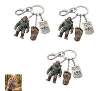 Genérico Llavero de aventura Bigfoot Pathfinder, llavero con huella de criatura mítica Sasquatch, senderismo al aire libre, camping, explorador salvaje, regalo para amantes de la naturaleza (AAA#)