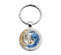 Genérico Llavero De Bolso De Llave Dragón Tigre 2D | Dije De Mochila Para Mujeres Y Hombres Mochila Cartera Relleno De Calcetín Navideño Favoritos De Año Nuevo Chino